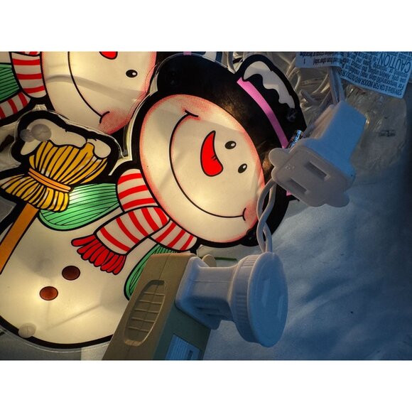Light String 5 Snowmen NOB - Picture 4 of 4